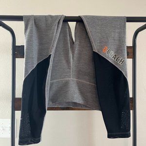 Orangetheory Women's Coaching Leggings Grey with Black Mesh Small